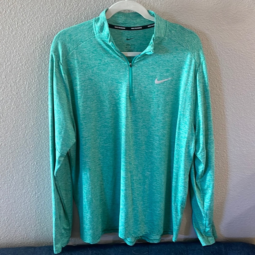 Nike, Teal Long Sleeve Running Shirt